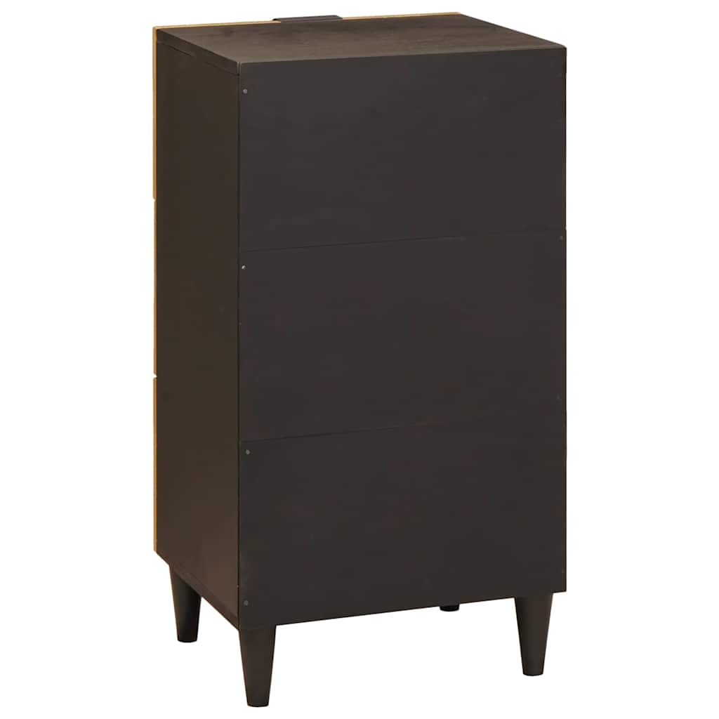 Sideboard Black and Gold 40 x 33 x 75 cm Solid mango wood